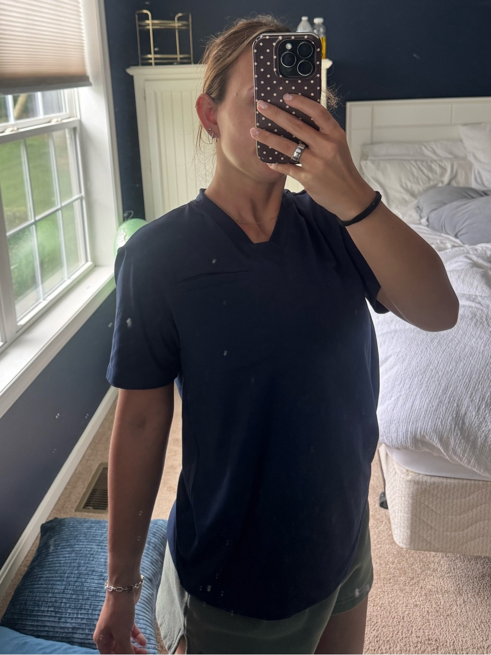 Soleya Scrubs Navy V-Neck Top